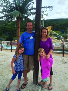 O&A Fitness Challenge participant Eric Duckworth with his family.