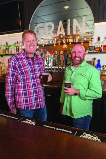 Lee Mikles and Jim O'Donoghue at the first Grain Craft Bar + Kitchen in Newark. (Photo by Matt Urban)