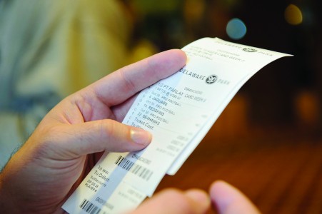 Sports betting ticket at Delaware Park. (Photo courtesy of Delaware Park)