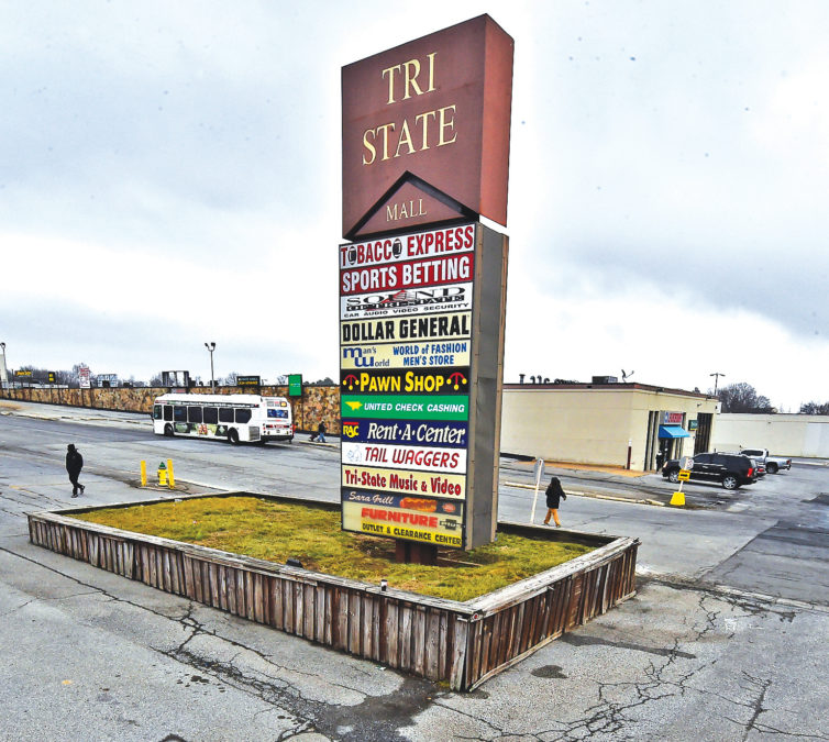 The entrance to the Tri State Mall in Claymont. Photograph by Butch ...